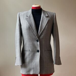 Perfect Vintage Houndstooth Wool Blend Blazer